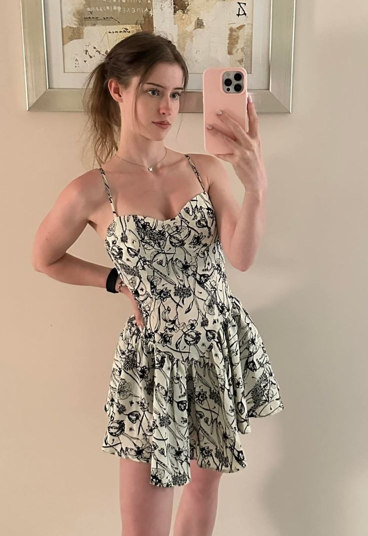 Sweet Black And White Printed Waist A-line 17th Birthday Homecoming Dress cc4472