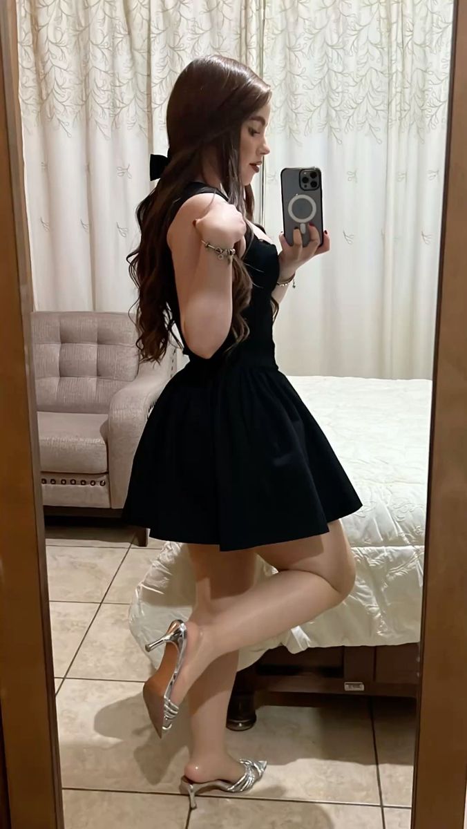 Elegant Black Suspender Waist A-line Satin Birthday Party Homecoming Dress cc4526