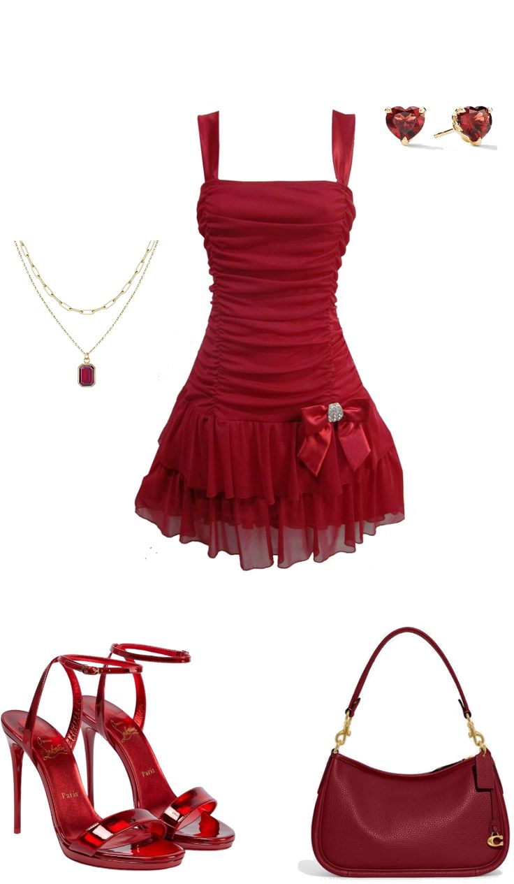 Sweet Red Square Neck Bow Pleated Chiffon 17th Birthday Homecoming Dress cc4532