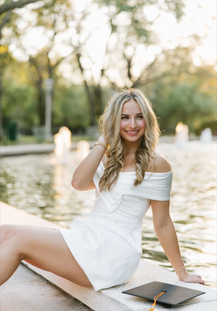 Elegant White One-shoulder Waist Satin Graduation Dress Homecoming Dress cc4630