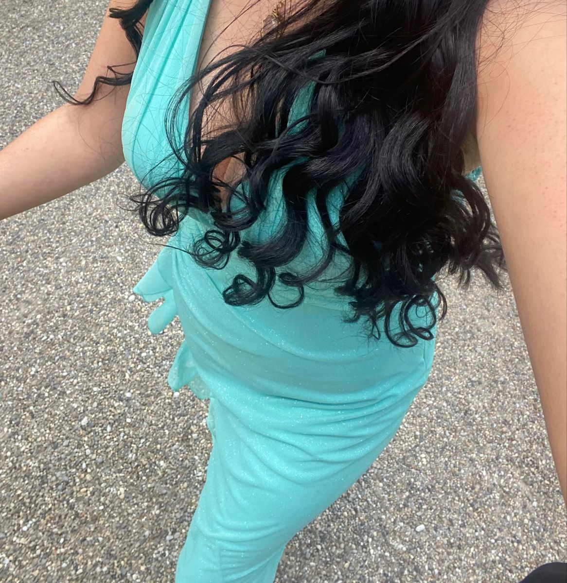Sexy Mint Green Mermaid Halter Neck Deep V Neck Shimmering Chiffon Long Prom Dress Evening Dress cc4799