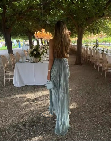 Chic Spaghetti Straps Tulle Ruched Evening Dress,Long Prom Dress cc2652