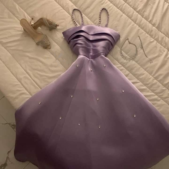 Gorgeous Green Satin A Line Party Dress Straps Prom Evening Dress With Beaded cc1880