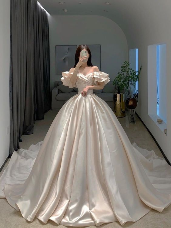 Charming Off The Shoulder Ball Gown,Princess Dress cc1138