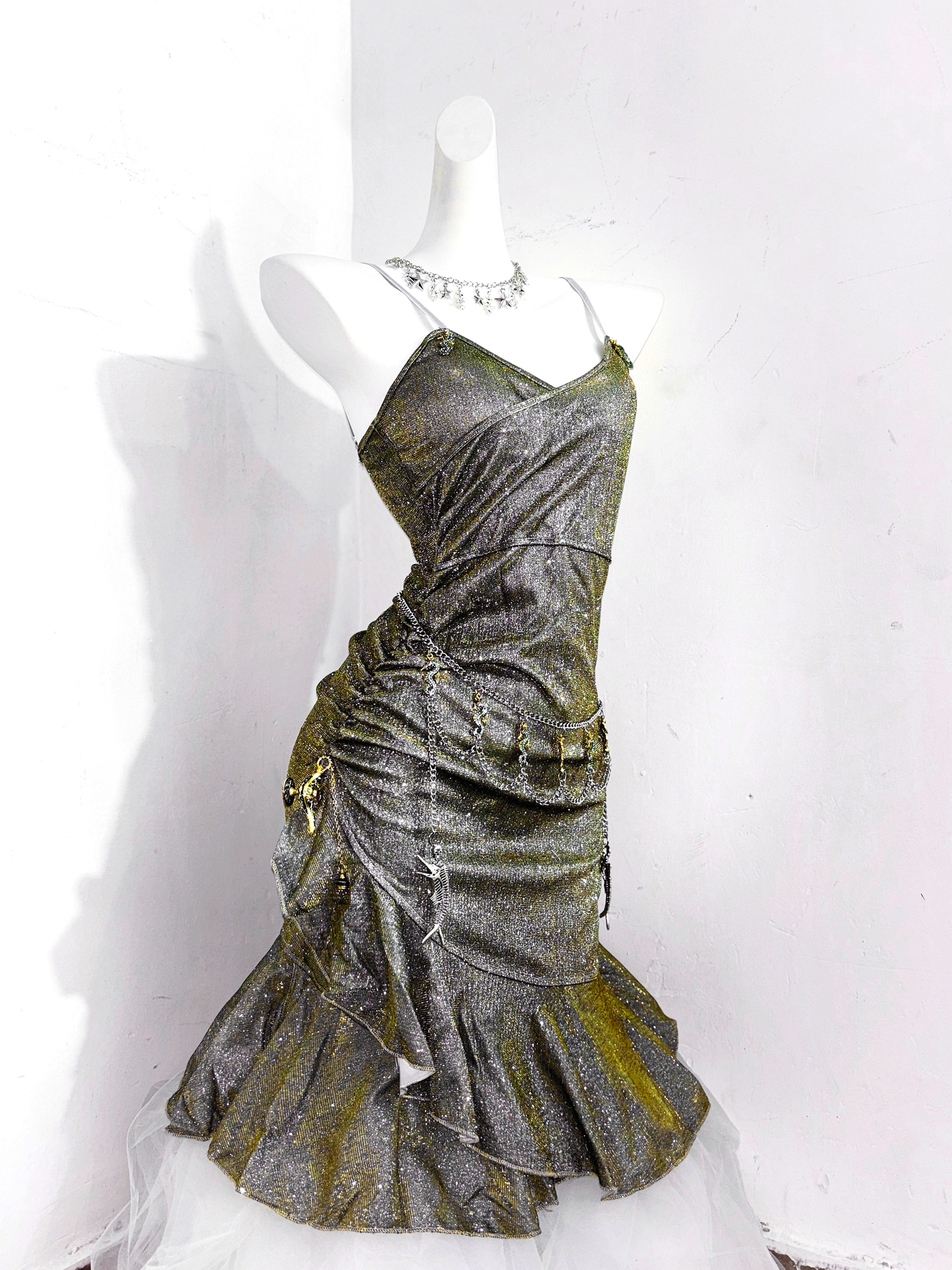 Unique spaghetti Straps Green Ruffles Mini Party Dress Homecoming Dress Cocktail Dress cc3228