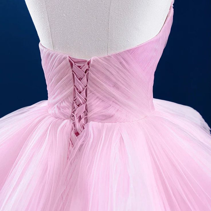 Luxurious Pink Tulle Beaded Layered Ball Gown Sweet 16 Dress Quinceanera Dress cc2242