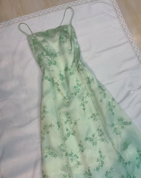 Pretty Light Green Tulle Sequins Party Dress A Line Evening Gown cc2615