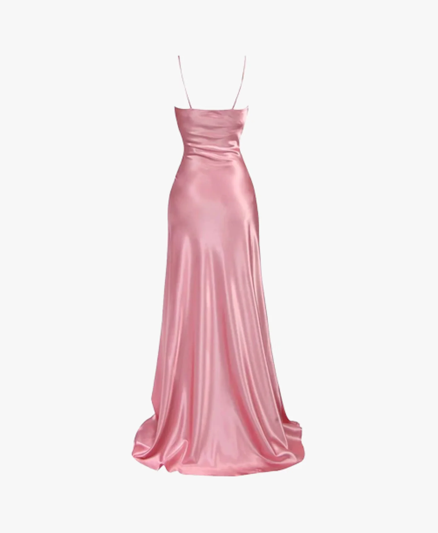 Simple Blue Spaghetti Straps Prom Dress With Split cc667