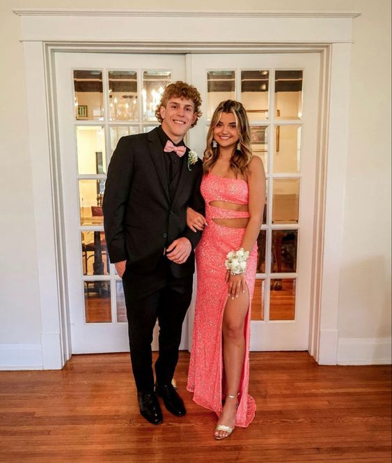 Stunning Neon Coral Prom Dress,Spring Dance Dress cc939