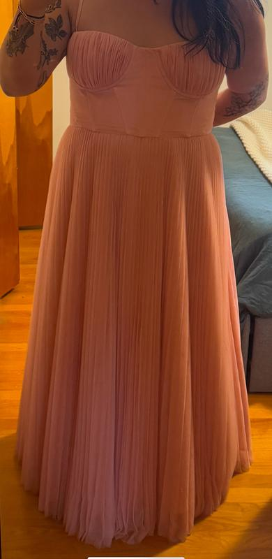 Classy Spaghetti Straps Tulle Pleated A Line Evening Dress,Black Prom Party Dress cc2890