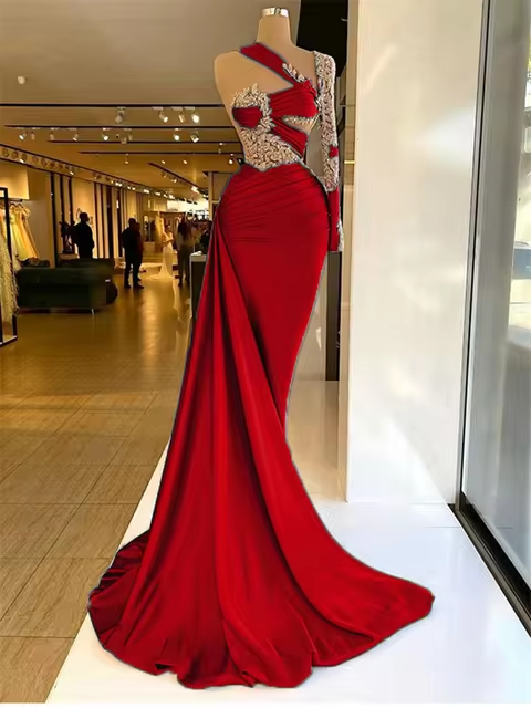 Lace prom dresses, evening dresses, custom make prom dress, arabic prom dress, new arrival evening dresses, fashion evening gowns, elegant prom dress C1897