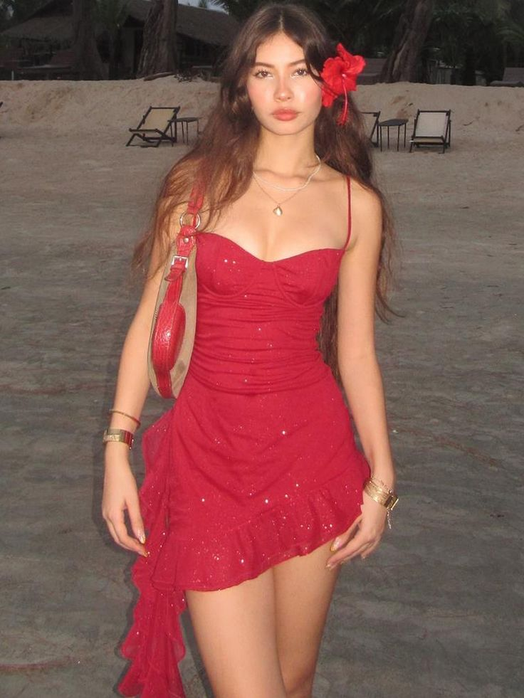 Sexy Spaghetti Straps Ruffles Mini Party Dress Red Homecoming Dress Cocktail Dress cc3122