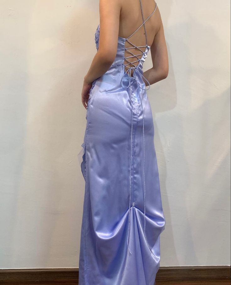Chic Straps Lilac Evening Dress Formal Prom Party Gown cc2153
