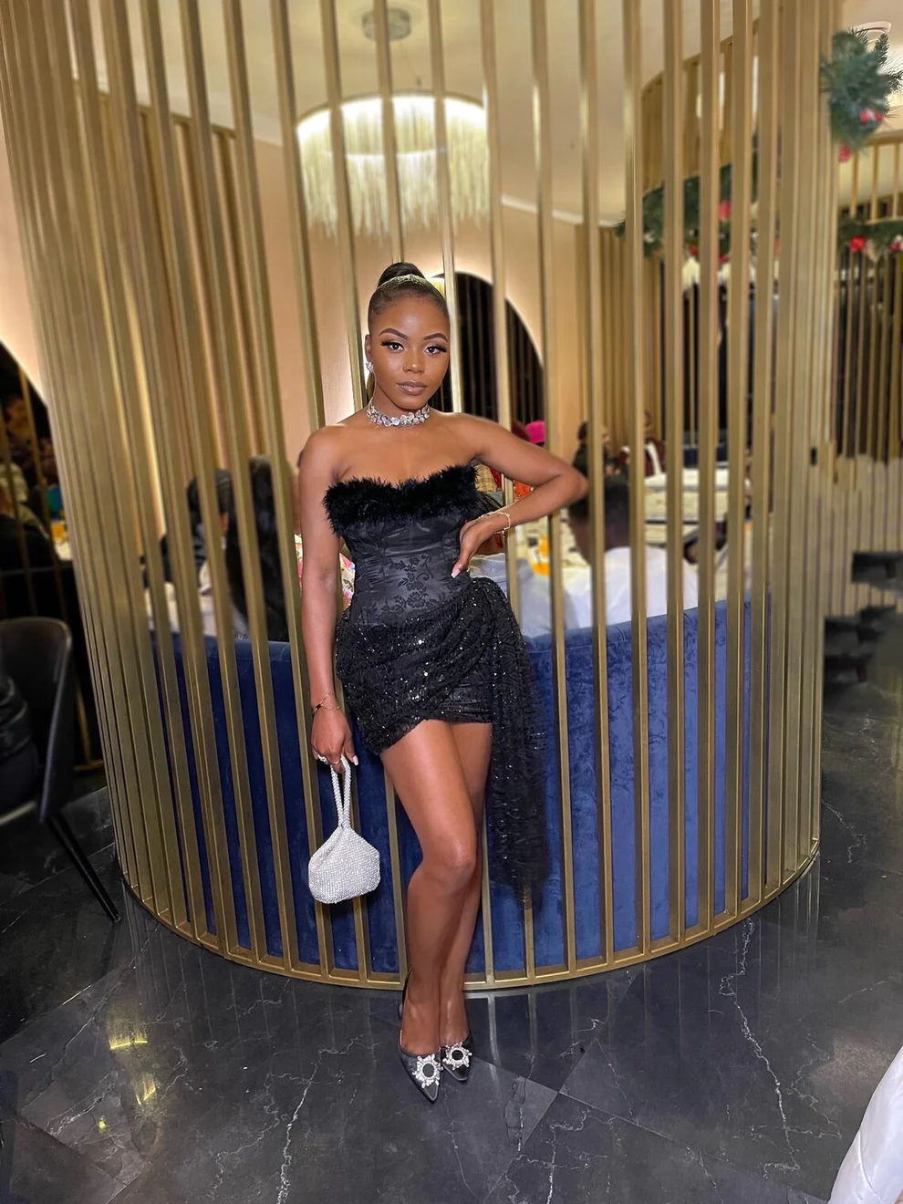 Black Satin Sequins Cocktail Dress,Sheath Homecoming Dress cc2606