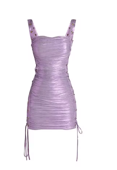 Chic Straps Lilac Sheath Short Birthday Party Dress Formal Homecoming Dress cc3323