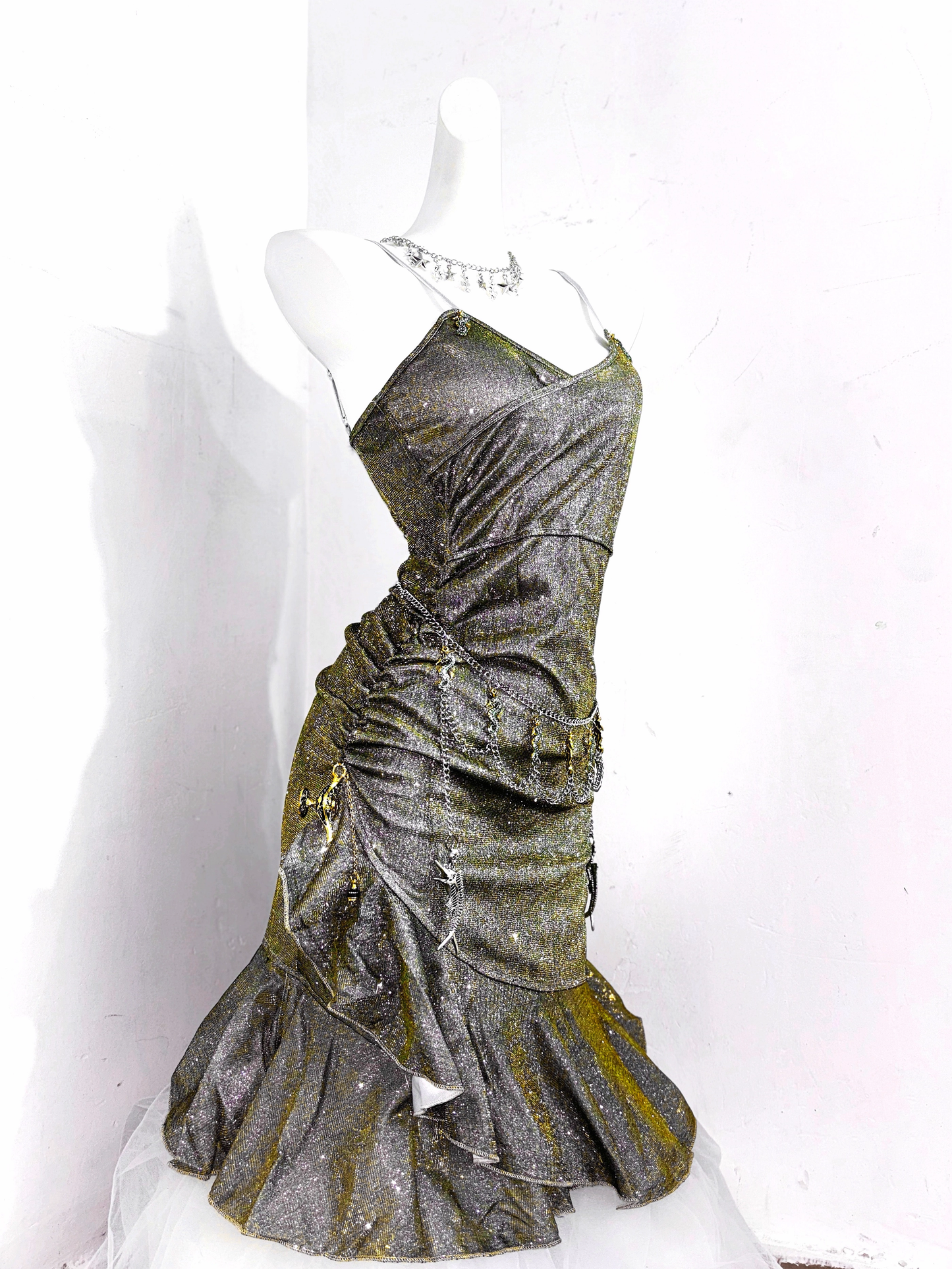 Unique spaghetti Straps Green Ruffles Mini Party Dress Homecoming Dress Cocktail Dress cc3228