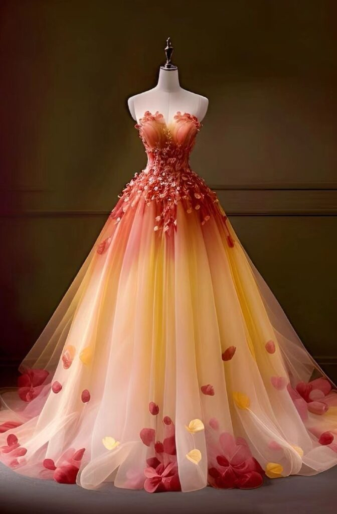 Pretty Tulle Applique Evening Dress, A Line Strapless Party Dress Ball Gown cc2776