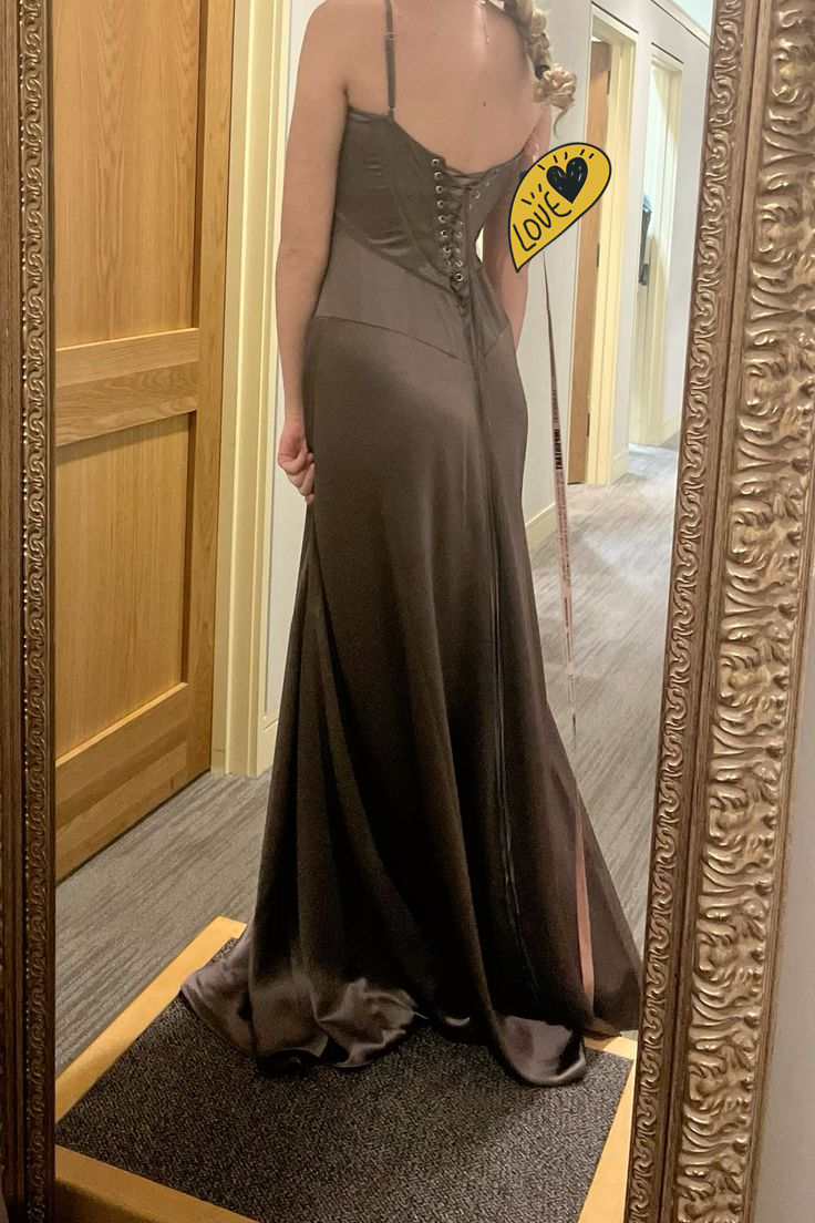 Simple Spaghetti Straps Long A Line Satin Prom Dress New Arrive Party Evening Dress cc1526