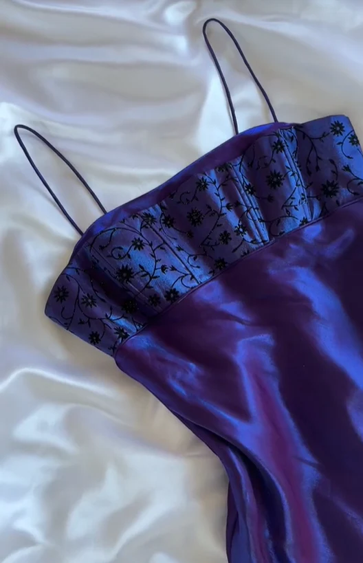 Unique Purple A Line Long Prom Dress Evening Gown cc1380