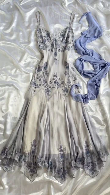 Beautiful Chiffon Beaded Long Prom Dress Mermaid Evening Dress Party Gown cc1409