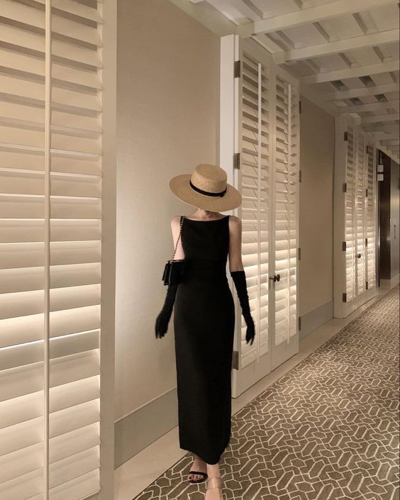 Black Simple Prom Dress Classic Black Formal Dress cc280