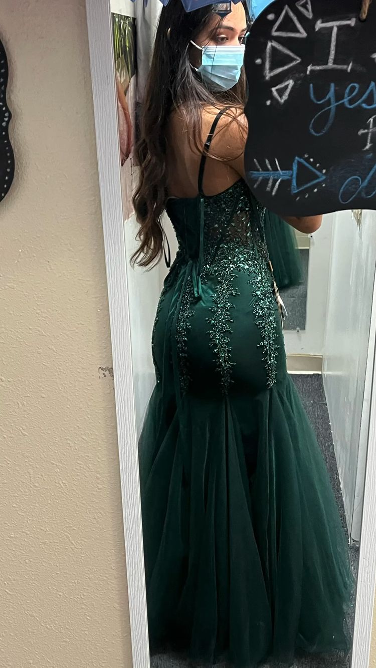 Elegant Green Mermaid Prom Dress Charming Evening Dress cc454