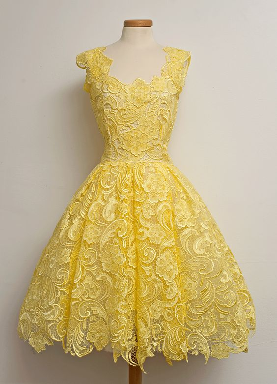 Luxury Unique Lace Party Dresses Vintage Knee Length Chic Popular Evening Gowns , homecoming dress c2651