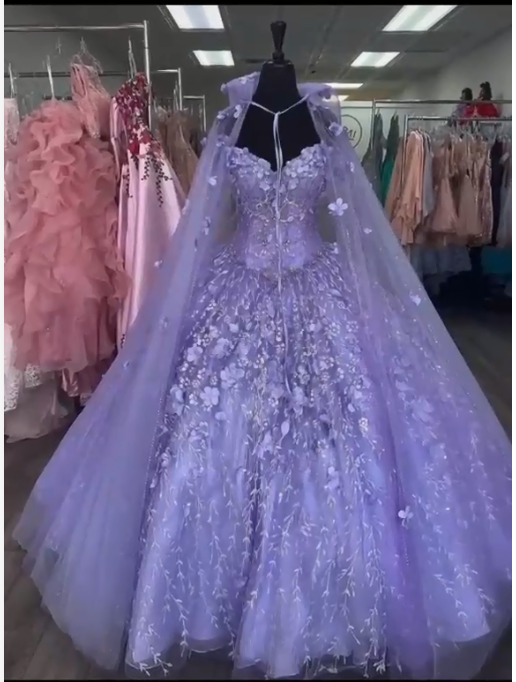 Floral Quinceanera Dresses With Warp Off Shoulder Puffy Skirt Lace Embroidery Princess Sweety 16s Girls , Ball Gown C1537