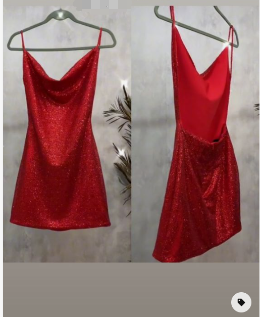 Spaghetti Straps Shiny Homecoming Dress White Shiny Dress Red Short Homecoming Dress cc80