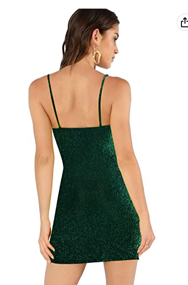 Women's Glitter V Neck Sleeveless Asymmetrical Wrap Bodycon Dress Party Dress c2684