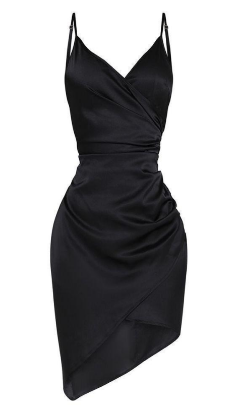 Spaghetti Straps Satin Short Homecoming Dress C1696