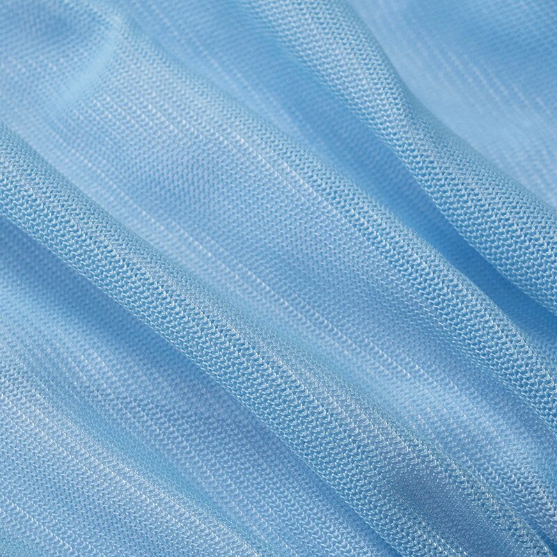 Blue Sexy Long Prom Dress See-through Prom Dress Beach Dress cc98