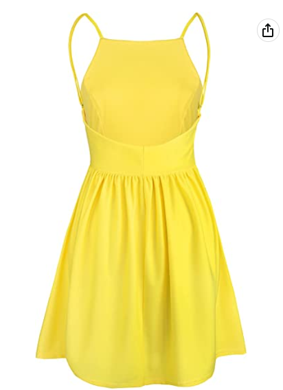Women Sexy Spaghetti Strap Party Dress Open Back Homecoming Dress Back to School Dress c2687