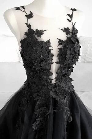 Spaghetti Straps Lace Prom Dresses, A-line Elegant Newest Long Prom Dresses C160