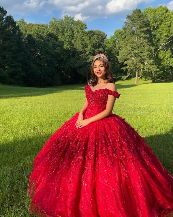 Elegant Long Prom Dresses Red Ball Dress C2062
