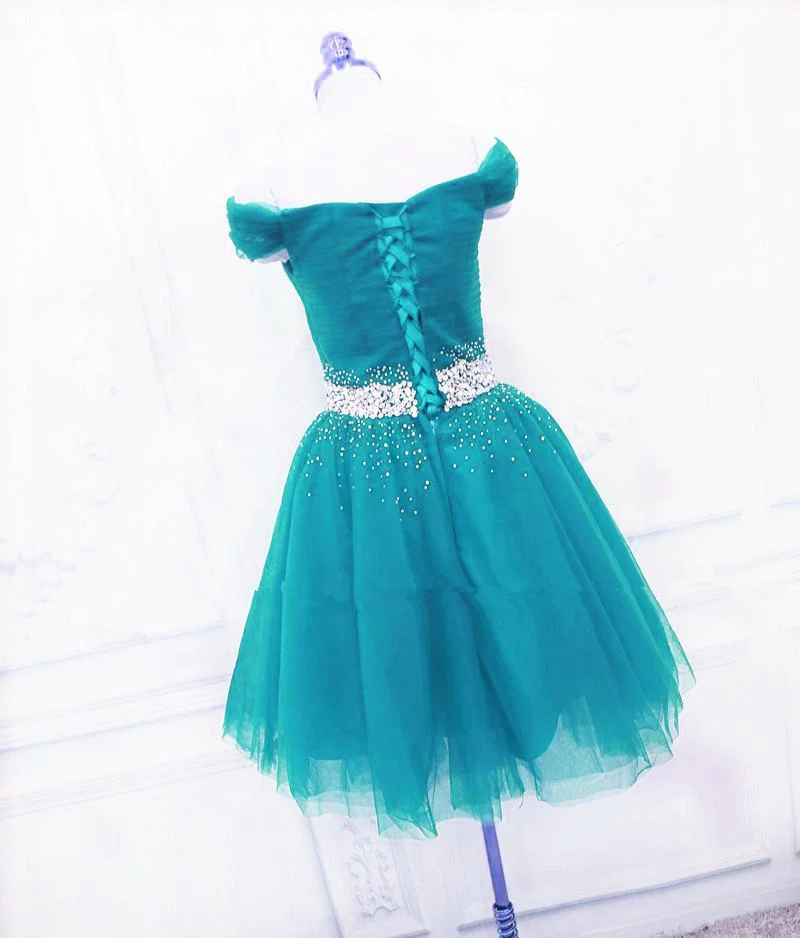 Off The Shoulder Short Party Dress Tulle Homecoming Dress c2620
