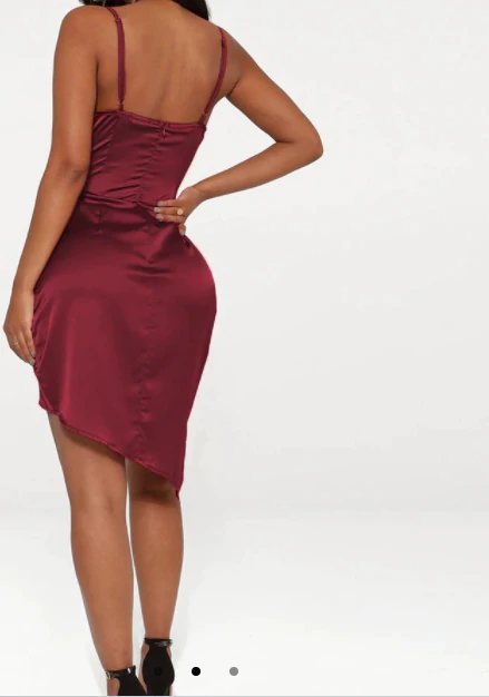 Shape Satin Wrap Dress Short Straps Homecoming Dress c2458