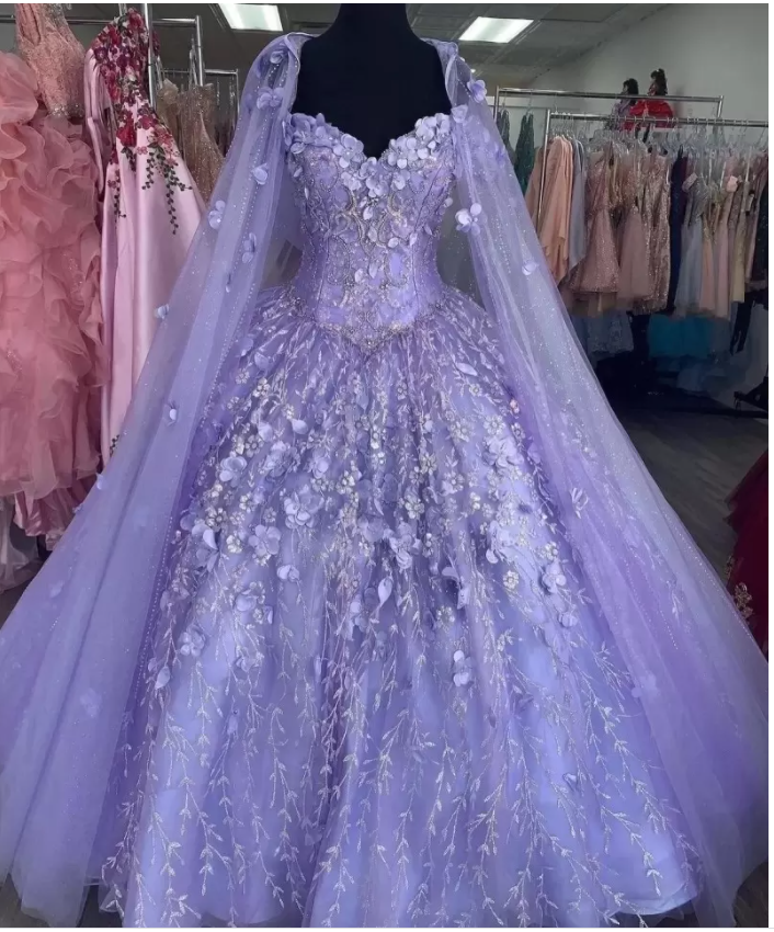 Floral Quinceanera Dresses With Warp Off Shoulder Puffy Skirt Lace Embroidery Princess Sweety 16s Girls , Ball Gown C1537