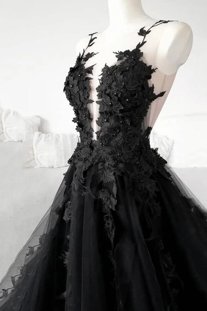 Spaghetti Straps Lace Prom Dresses, A-line Elegant Newest Long Prom Dresses C160