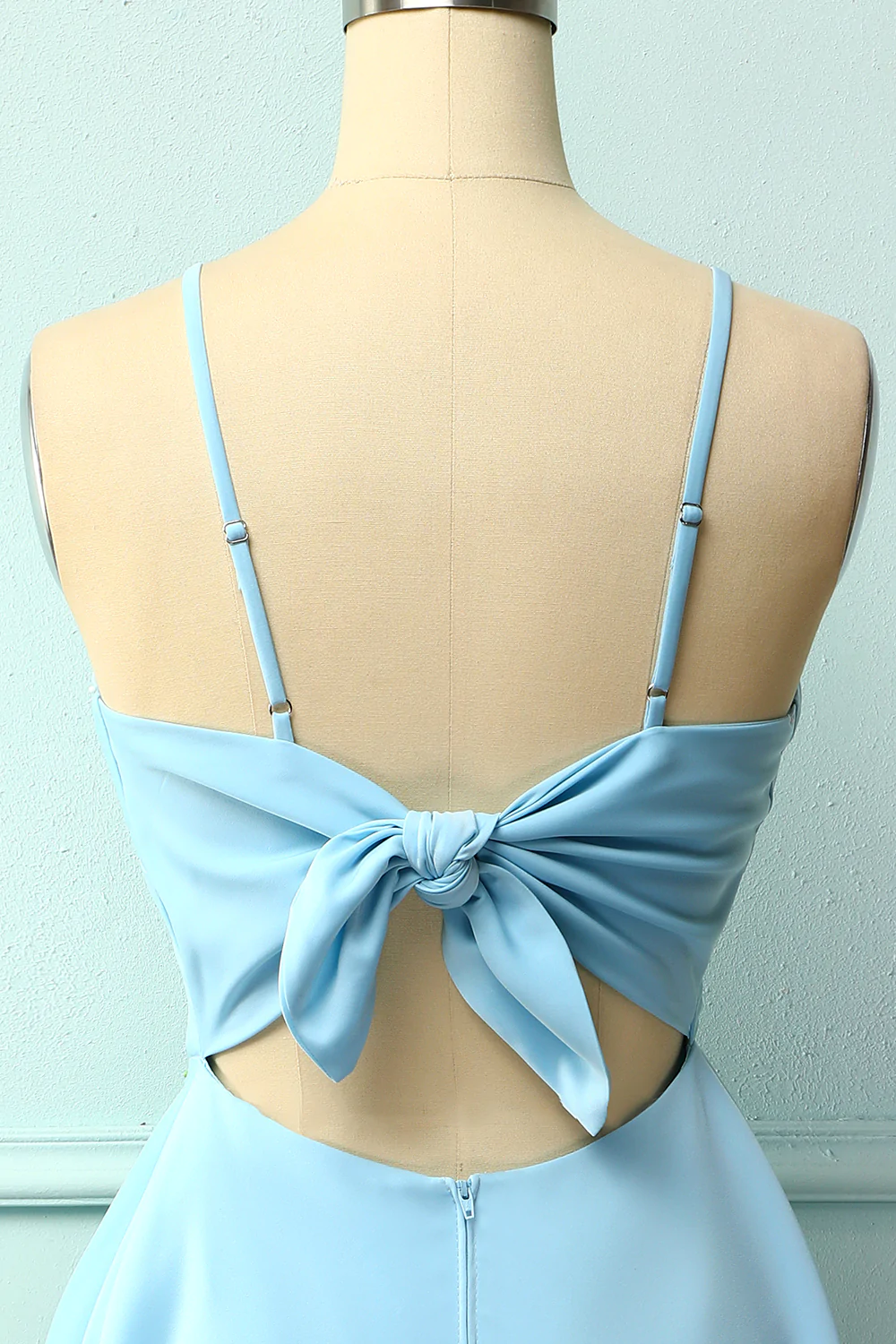 Blue Open Back Cocktail Dress, Short Homecoming Dress C1082