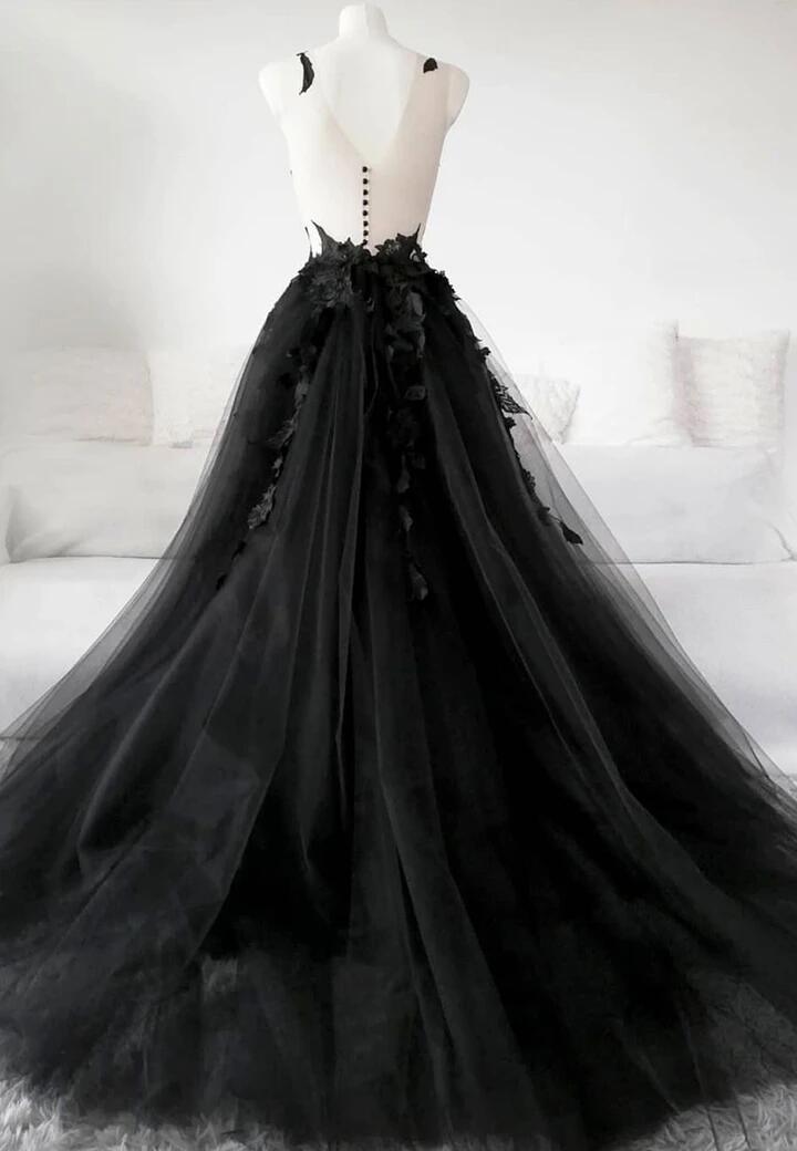 Spaghetti Straps Lace Prom Dresses, A-line Elegant Newest Long Prom Dresses C160