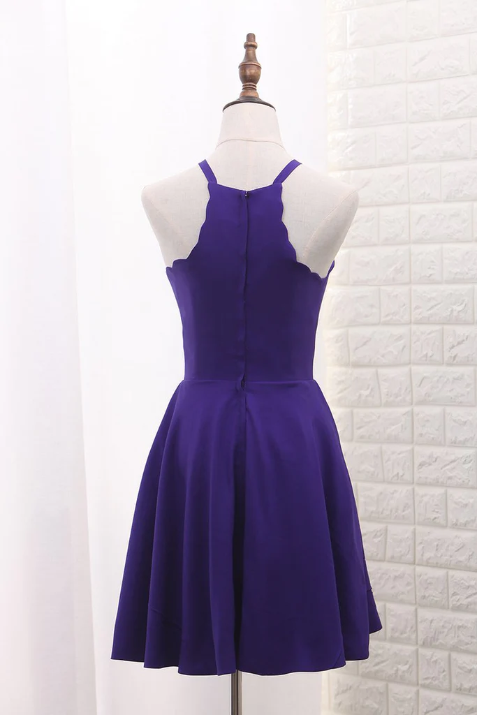 Spaghetti Straps A Line Cocktail Dresses Short Homecoming Dress c2643