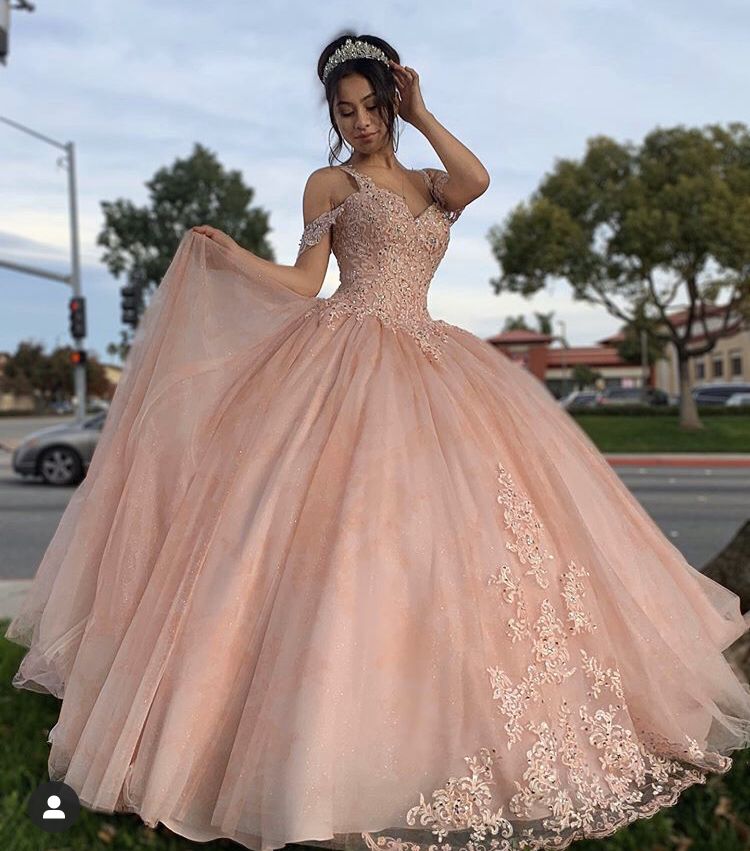 Pink quinceanera ball gown , prom Dresses C1852