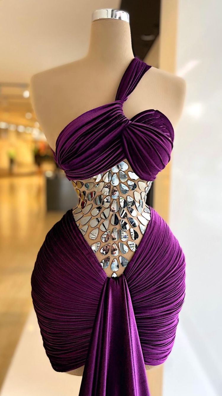 Dark Purple Vlevet Party Dress Sexy Prom Dress C2340