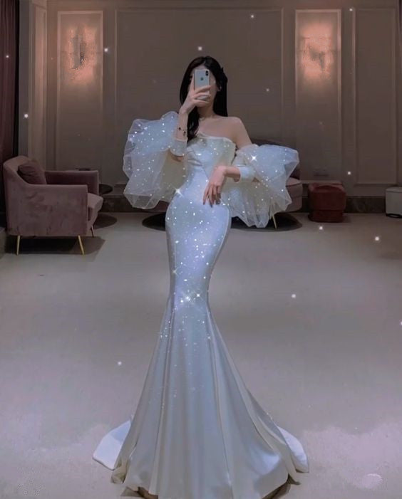 Mermaid Long Prom Dress Charming Evening Dress C2165
