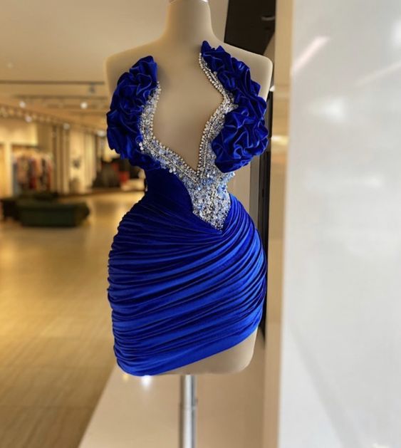 Sexy Short Homecoming Dress ,Royal Blue Party Dress C2022