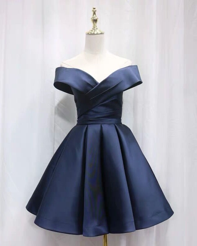 Emerald Green/Burgundy/Blue/Pink Off Shoulder Short Homecoming Dress Girls Junior Short Prom Gown C1132