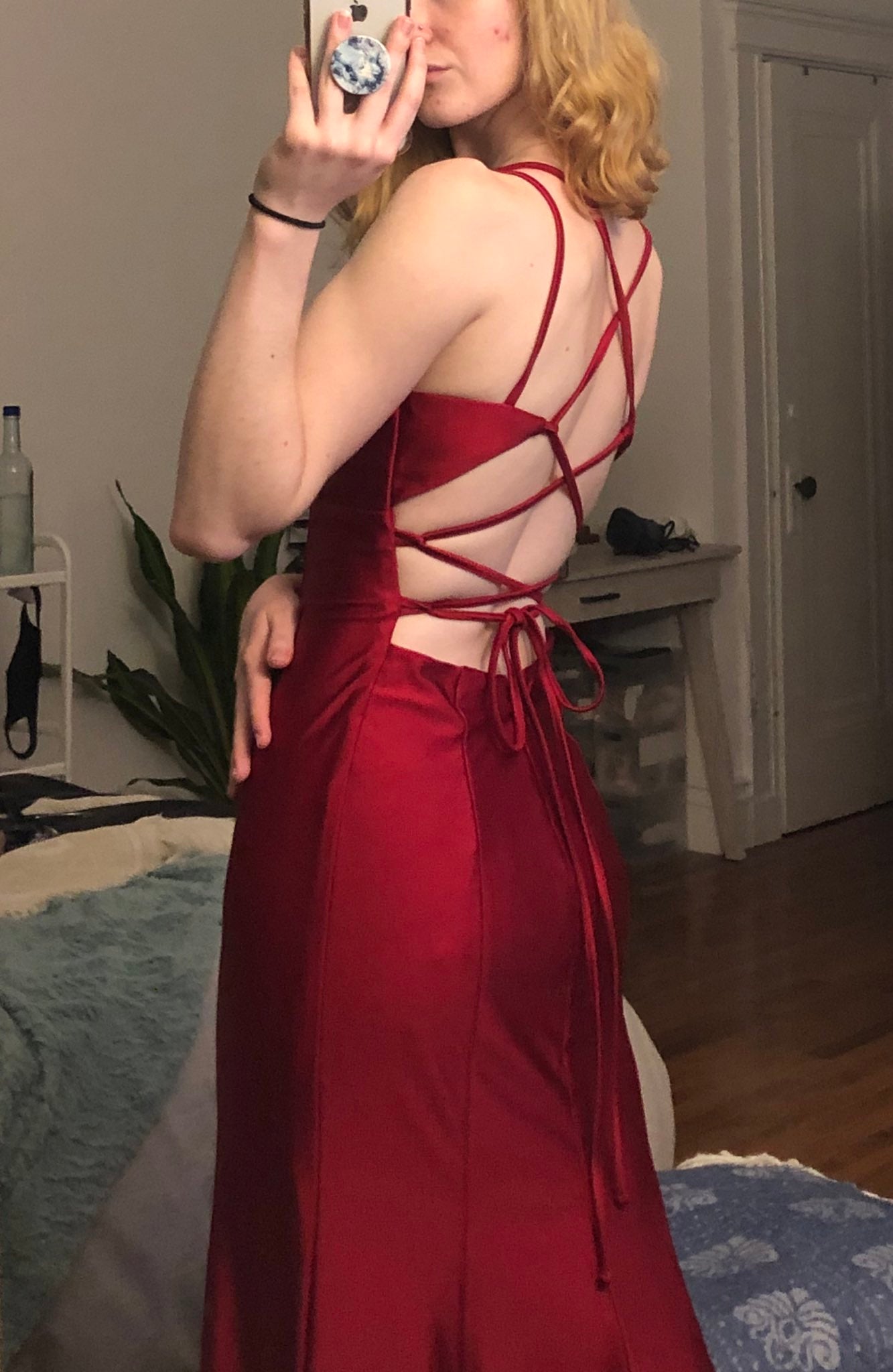 Spaghetti Straps Mermaid Long Prom Dress C1795