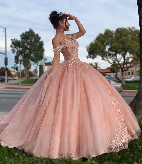 Pink quinceanera ball gown , prom Dresses C1852