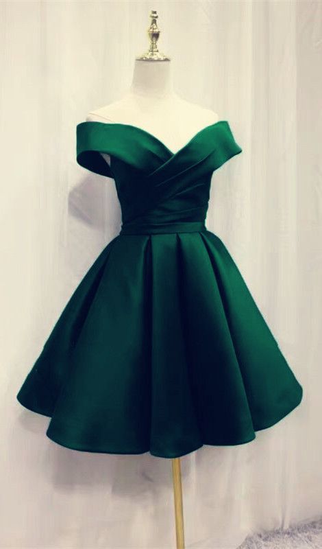 Emerald Green/Burgundy/Blue/Pink Off Shoulder Short Homecoming Dress Girls Junior Short Prom Gown C1132